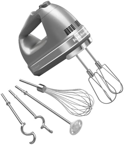 Nine speed contour silver hand mixer