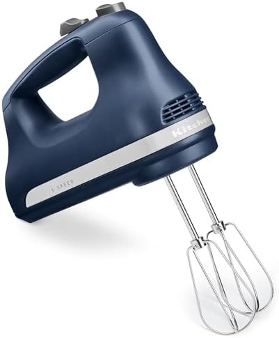 Ink blue five speed electric hand mixer