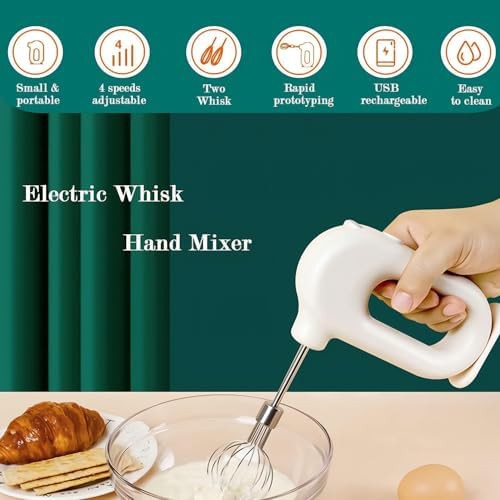 Green mini cordless self standing whisk — photo 3