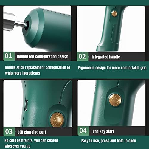 Mini cordless USB rechargeable hand mixer — photo 5