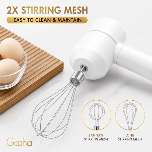White cordless three speed whisk mixer — photo 4