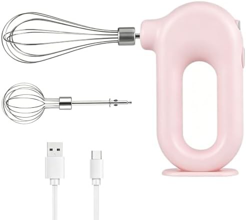 Pink Cordless Mini Handheld Egg Beater