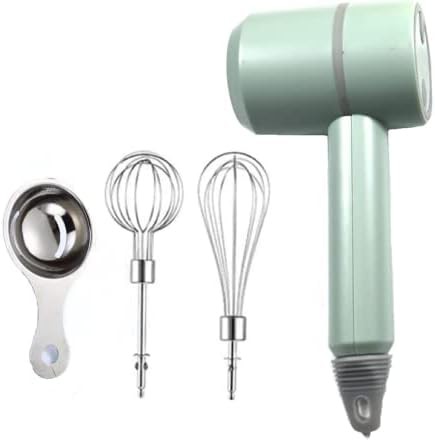 Green cordless lightweight portable hand mixer
