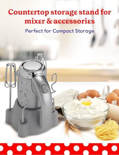 Silver seven speed hand mixer with stand — photo 4