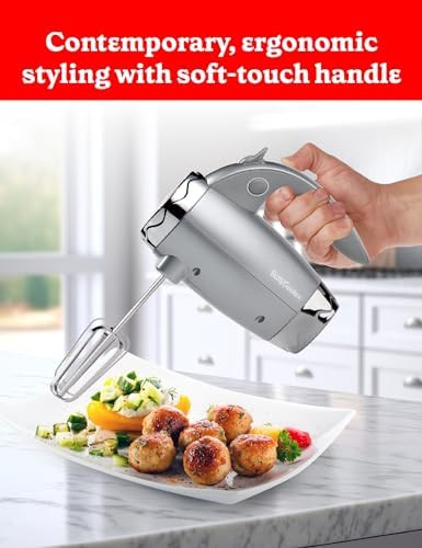 Silver seven speed hand mixer with stand — photo 5