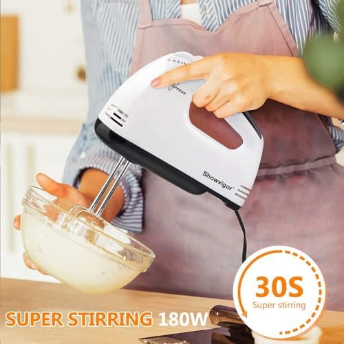 Seven speed electric hand mixer with accessories — photo 5
