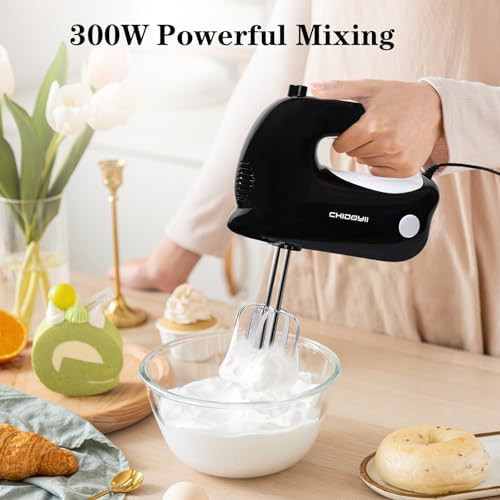 Black corded five speed electric whisk — photo 3