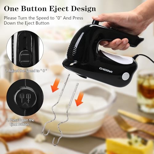 Black corded five speed electric whisk — photo 5