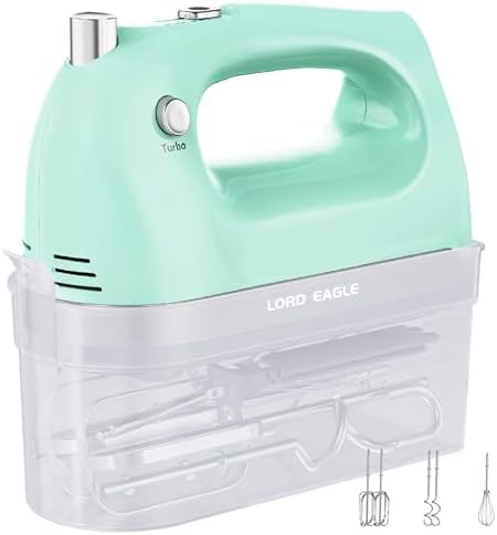 Green Lightweight Four Hundred Watt Hand Mixer