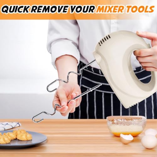 Ivory five speed mixer with stainless whisks — photo 4