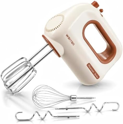 Lightweight white electric mixer for baking