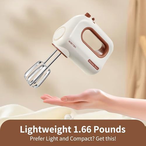 Lightweight white electric mixer for baking — photo 4