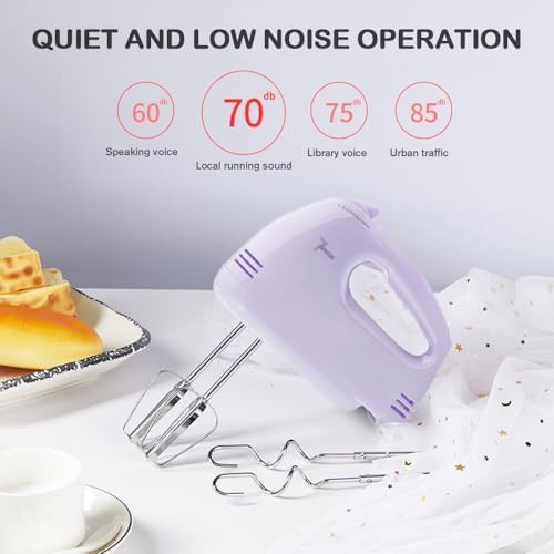 Purple seven speed lightweight electric hand mixer — photo 5