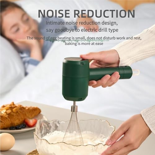 Sage Green Cordless USB Rechargeable Mixer — photo 4