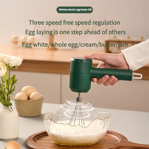 Sage Green Cordless USB Rechargeable Mixer — photo 5