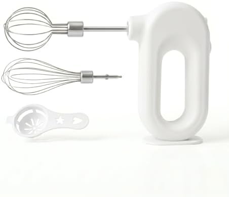 White self standing cordless electric whisk