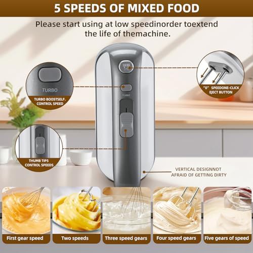 Heavy duty five speed turbo hand mixer — photo 3