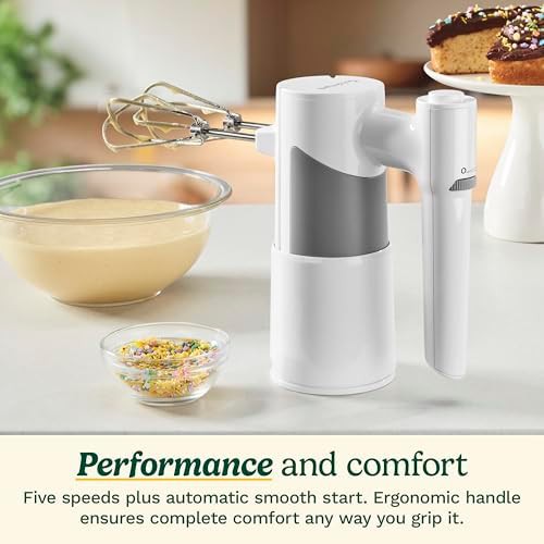 White five speed electric hand mixer — photo 3
