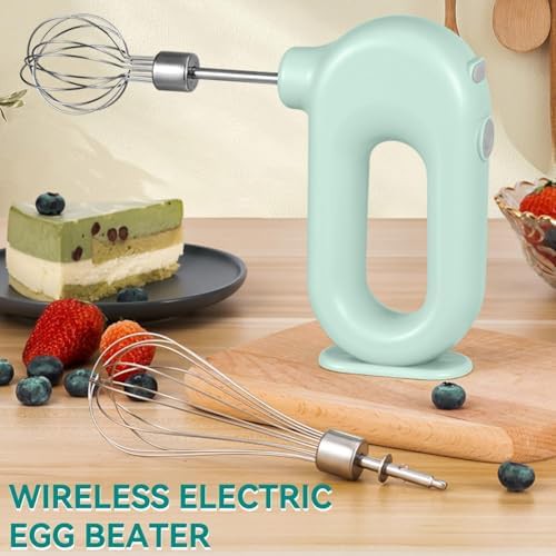 Green cordless mini portable handheld whisk — photo 5