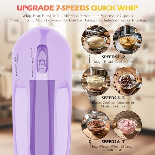 Purple portable hand mixer for baking — photo 5