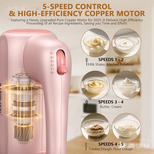 Pink Five Speed Mixer with Storage Base — photo 3