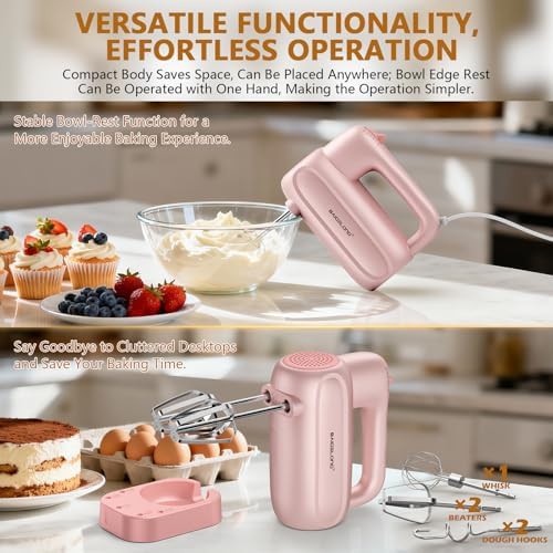 Pink Five Speed Mixer with Storage Base — photo 4
