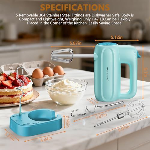 Blue Five Speed Mixer with Storage Stand — photo 5