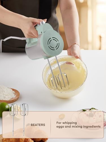 Green six speed electric whisk mixer — photo 4