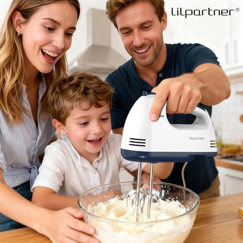 Light white electric mixer with attachments — photo 4