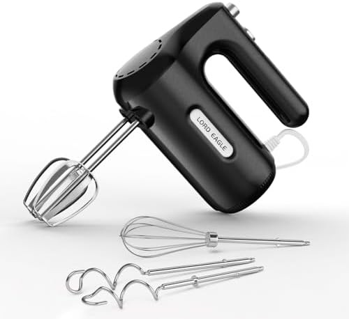 Portable Five Speed Electric Mixer in Black