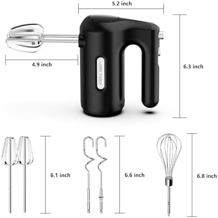Portable Five Speed Electric Mixer in Black — photo 3
