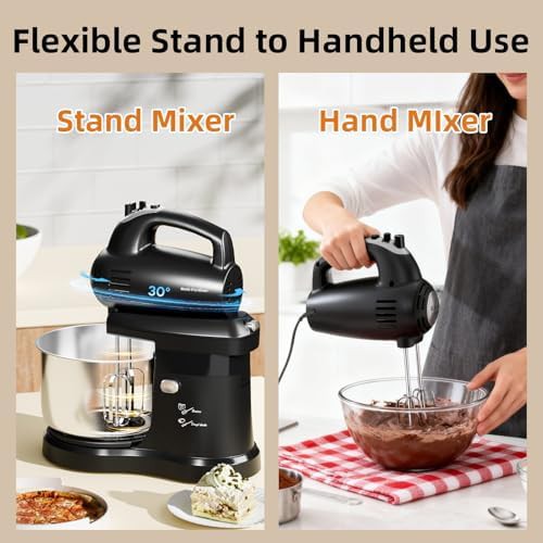 Black small capacity rotating bowl mixer — photo 3