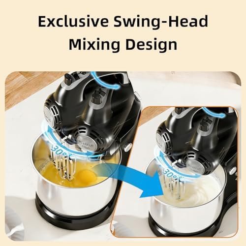 Black small capacity rotating bowl mixer — photo 4