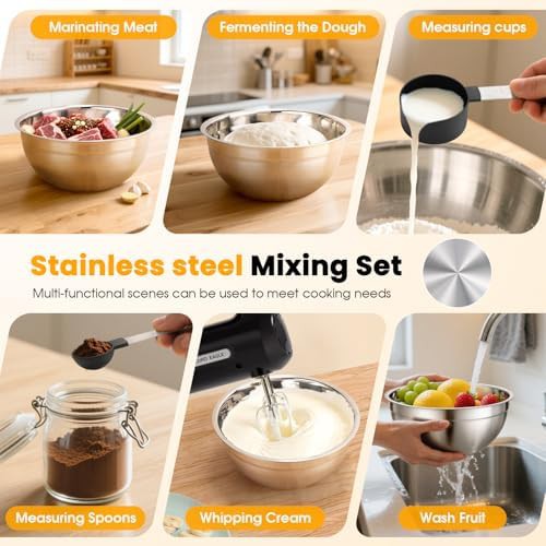 Lightweight Baking Mixer Set with Dough Hooks — photo 3