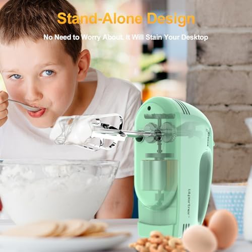 Light green electric whipping cream mixer — photo 3