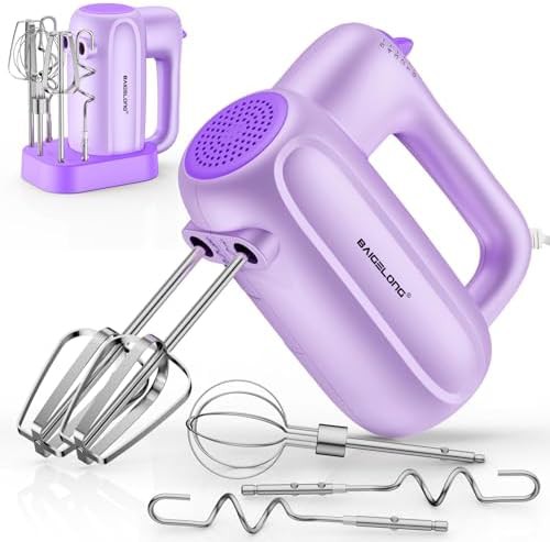 Purple Five Speed Mixer with Attachment Base