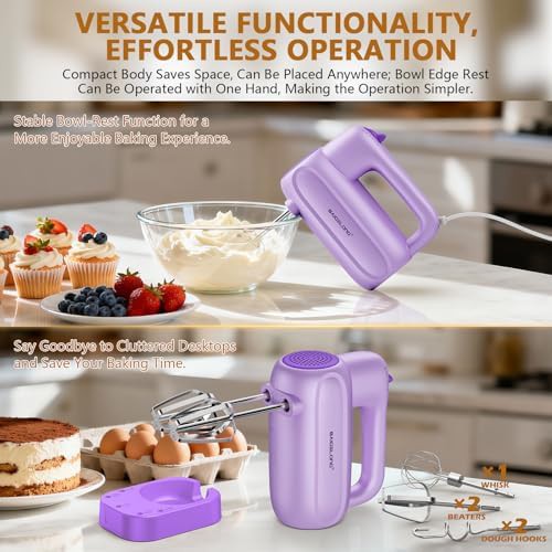 Purple Five Speed Mixer with Attachment Base — photo 4