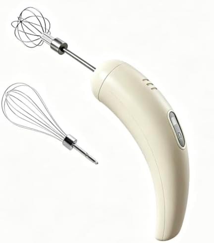 White cordless five speed egg beater