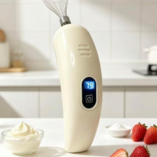 White cordless five speed egg beater — photo 4