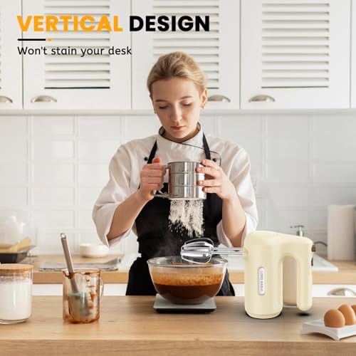 Compact Five Speed Electric Mixer in Cream — photo 5