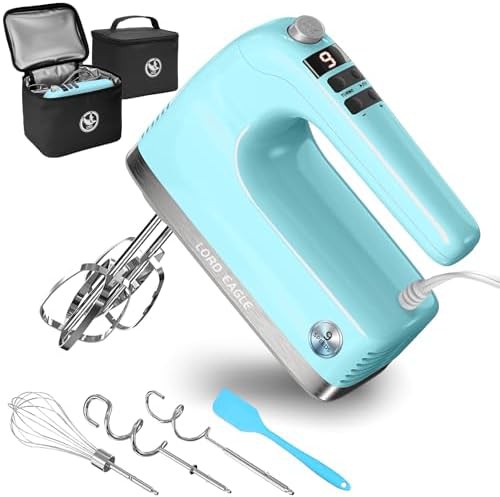 Precision control nine speed digital handheld mixer
