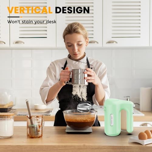 Compact Five Speed Electric Mixer in Green — photo 5