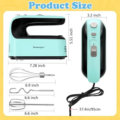 High power 300 watt turbo hand mixer — photo 3