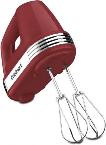 Dusty red five speed hand mixer