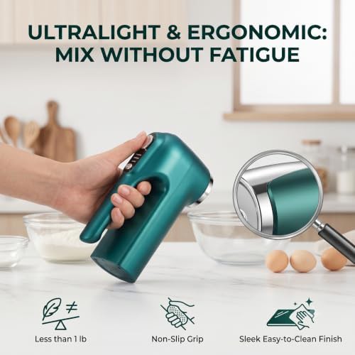Emerald cordless mixer with dough hooks — photo 5